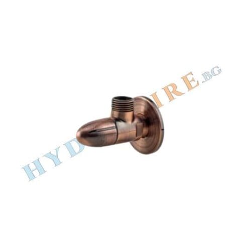 Дизайнерски кран ъглов с розетка - FUTURO BRONZE