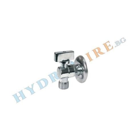 Сферичен кран ъглов с розетка ТЕЖЪК МОДЕЛ