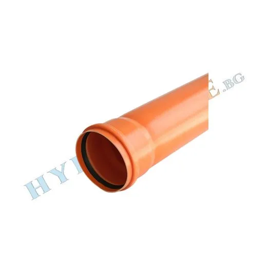 PVC Тръба - муфирана оранжева VALDOM - 0.25