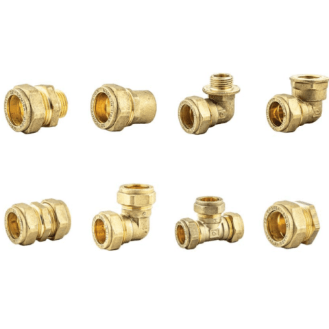 Месингови компресионни фитинги за медни тръби