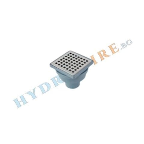 Пластмасов сифон с неръждаема решетка - прав