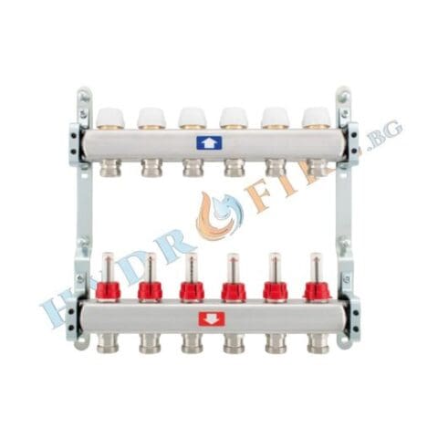 Колектори за подово отопление комплект SFIT 1" x 3/4" - от неръждаема стомана
