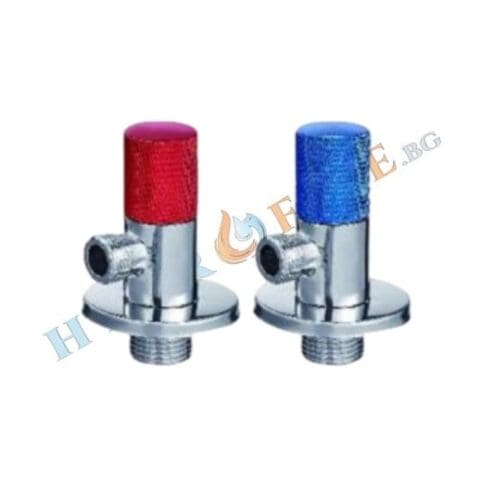 Кран ъглов с керамичен затварящ механизъм - COLORATO (2бр. комплект)