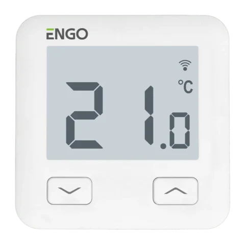 ENGO Термостат, жичен, бял, работи и с Wi Fi (приложение ENGO/TUYA), захранване 230 V, подходящ за подово, отопление