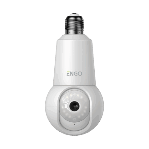 ENGO Смарт Wi-Fi камера за лампа E27, фасунга E27 110~240 V AC