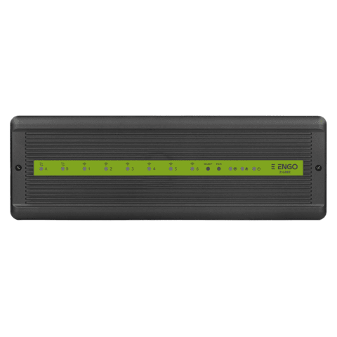 ENGO Хибридна клемна шина с 6 безжични зони ZigBee + 2 жични зони, вграден модул за помпа и котел, 230VAC