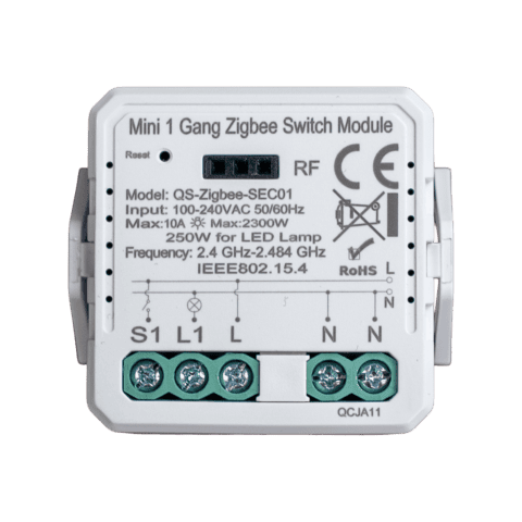 ZigBee смарт реле и усилвател, захранване 230VAC, 1 вход и 1 изход на 230VAC, мощност 2300W / 250W-LED