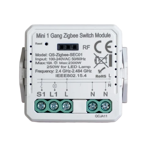 ZigBee смарт реле и усилвател, захранване 230VAC, 1 вход и 1 изход на 230VAC, мощност 2300W / 250W-LED