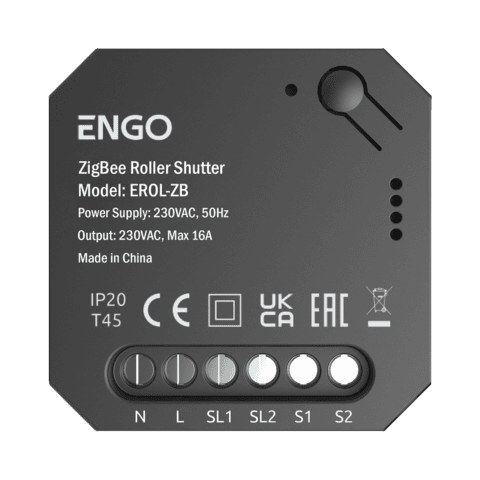 ENGO ZigBee Реле за Ролетни Щори, 2x16A изходи, захранване 230VAC