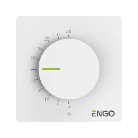 ENGO Термостат електронен, жичен, бял, захранване 230 V,
за подово, отопление / охлаждане