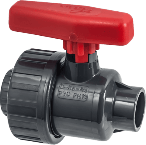 PVC Кран за лепене Mega Safe с един холендър Plimat – 40 mm / Налягане 16 bar