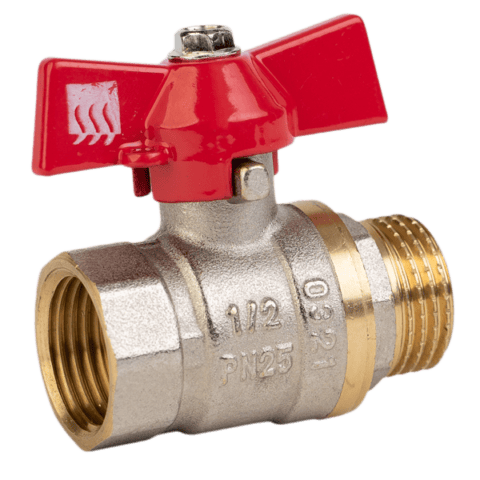 Сферичен кран МЖ с Т-дръжка Hydro - месинг – 0470090