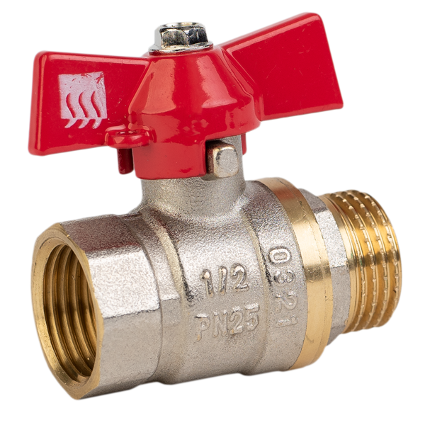 Сферичен кран МЖ с Т-дръжка Hydro - месинг – 0470090