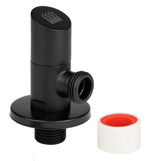 Кран ъглов Hydro 80В с розетка и тефлон, 1/2"x3/8" – 0470159