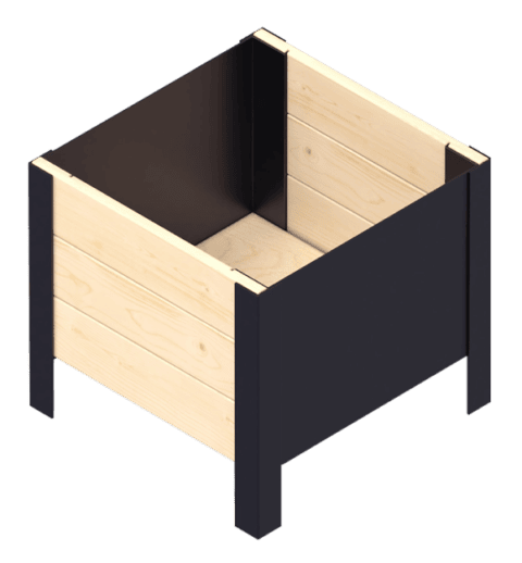 Сандък от дърво Upyard Modernbox Low – Обем