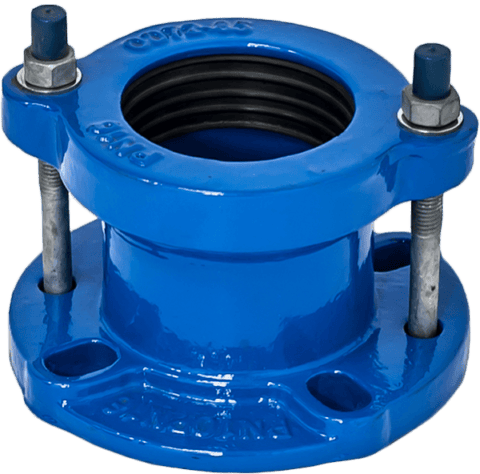Универсален фланшови адаптор чугун – 218 - 235 mm / 17.50 kg / DN200 / D 340 / D2 266 / Болтове 4 бр / D3 241 / M12 x 140 mm