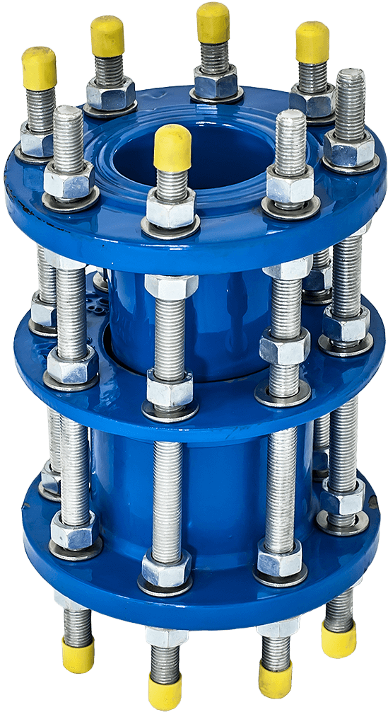 Демонтажна връзка PN16 чугун – DN80 / L 205 / D 200 / D1 160 / D2 132 / b 19 / N - M 8 - M18 / OD 98 mm / L1 205 mm / ID 83.0 mm