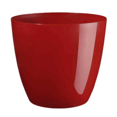 Саксия тип кашпа Ella gloss 15 – 15x13,4 cm / коледно червено