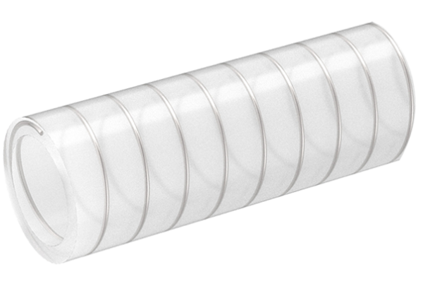 Смукателен и транспортен TPE-S маркуч PHARMASTEEL – 38 mm / 47 mm / Радиус на огъване 170 mm / 640 gr/m / Вакуум 8,5 m H2O