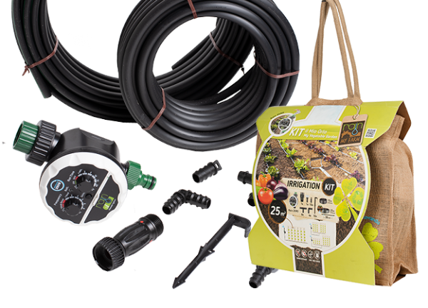 Комплект за капково напояване My Farm Vegetable garden - за до 25 м² с включен програматор Zero