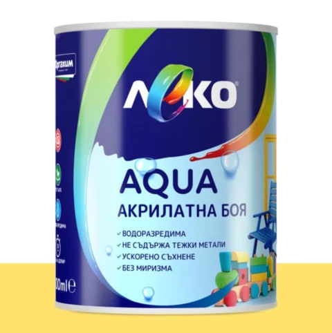 Леко AQUA акрилатна боя Satin – Мимоза — 600 мл