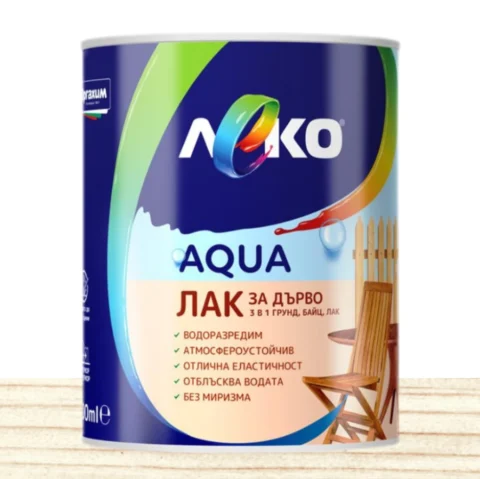 Леко AQUA лак за дърво – безцветен — 600 мл