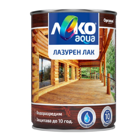 Леко AQUA лак за дърво – кестен — 2.5 л
