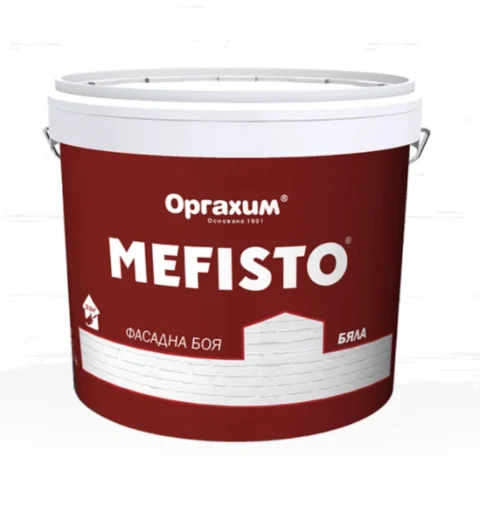 Мефисто екстериорна боя - бяла — 4.5 кг