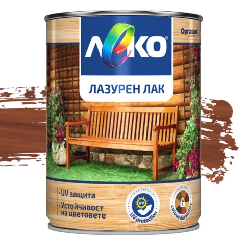 Леко лазурен лак за дърво – кестен — 650 мл