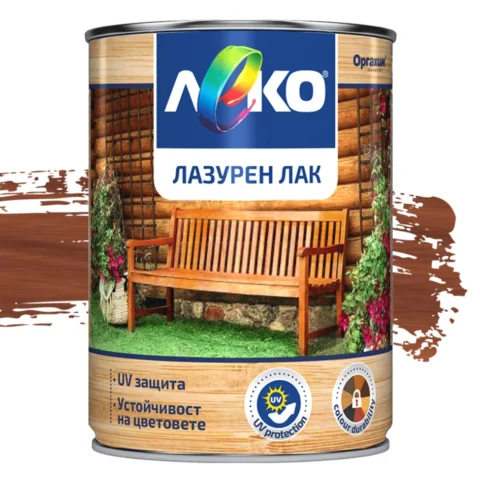 Леко лазурен лак за дърво – махагон — 2.5 л
